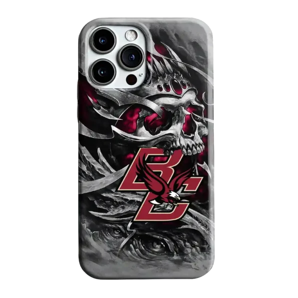 boston college eagles skull blades maroon gray phone case best selling