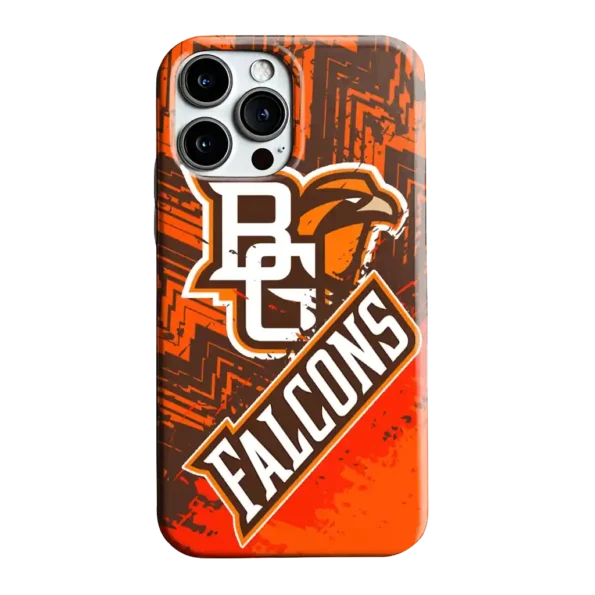 bowling green falcons abstract zigzag orange phone case best selling
