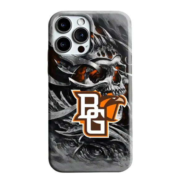 bowling green falcons skull blades orange gray phone case best selling