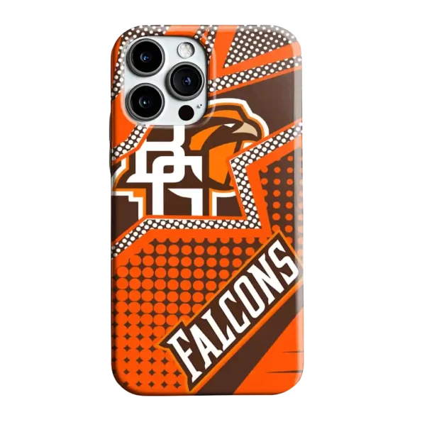 bowling green falcons star outline orange phone case best selling