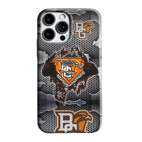 bowling green falcons superman emblem burst gray phone case best selling