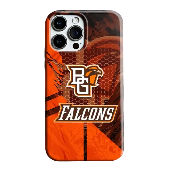 bowling green falcons web overlay orange phone case best selling