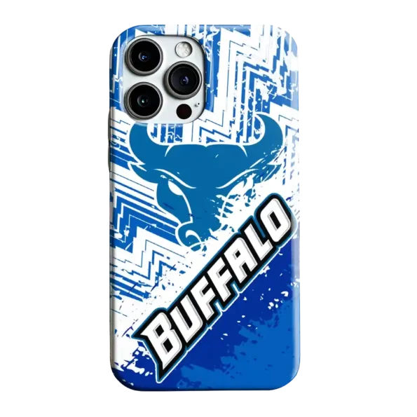buffalo bulls abstract zigzag royal blue phone case best selling
