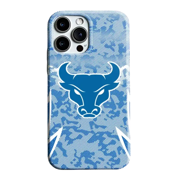 buffalo bulls striped overlay royal blue phone case best selling