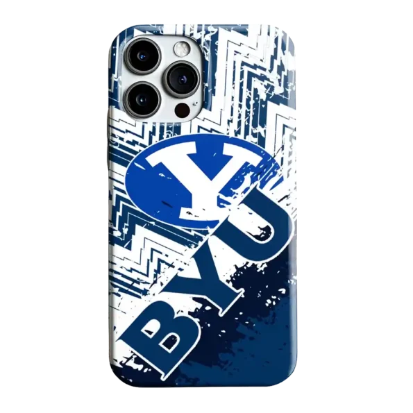 byu cougars abstract zigzag blue phone case best selling
