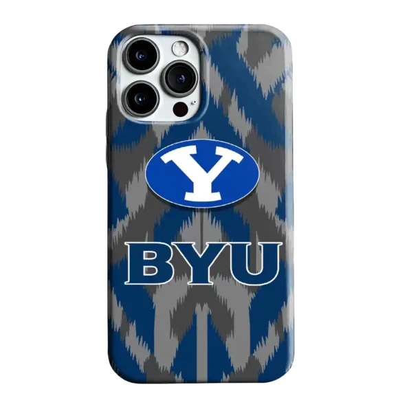 byu cougars chevron zigzag blue phone case best selling