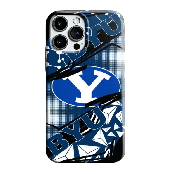 byu cougars jagged flash blue black phone case best selling