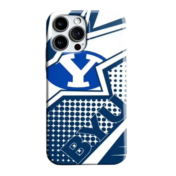 byu cougars star outline blue phone case best selling