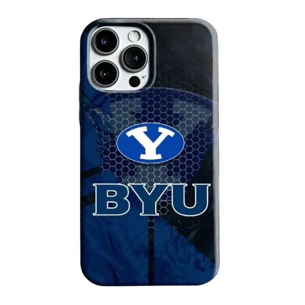byu cougars web overlay blue phone case best selling