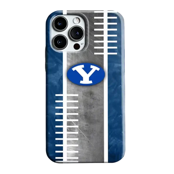 byu cougars yard markers blue gray phone case best selling