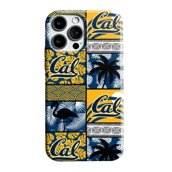 california golden bears flamingo palm trees blue phone case best selling