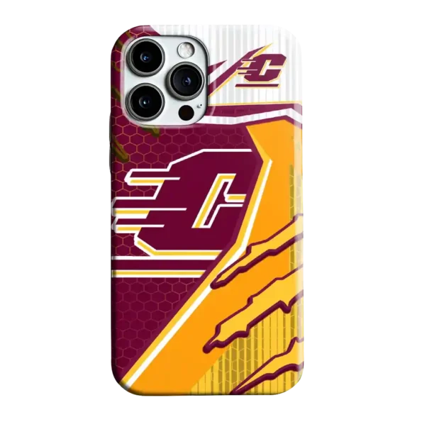 central michigan chippewas armor streaks maroon phone case best selling