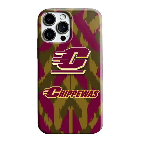 central michigan chippewas chevron zigzag maroon phone case best selling