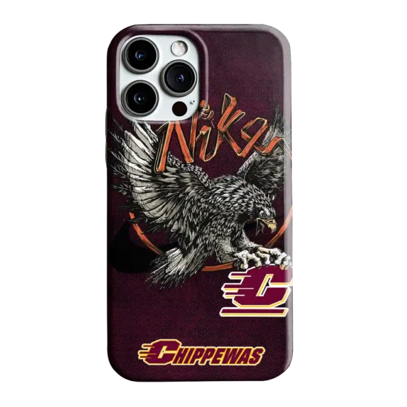 central michigan chippewas eagle soar maroon phone case best selling