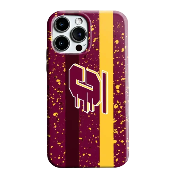 central michigan chippewas textured stripe maroon phone case best selling