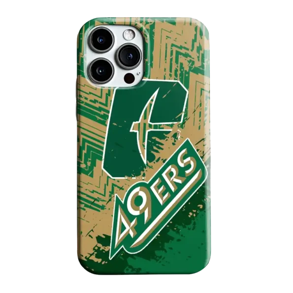 charlotte 49ers abstract zigzag green phone case best selling