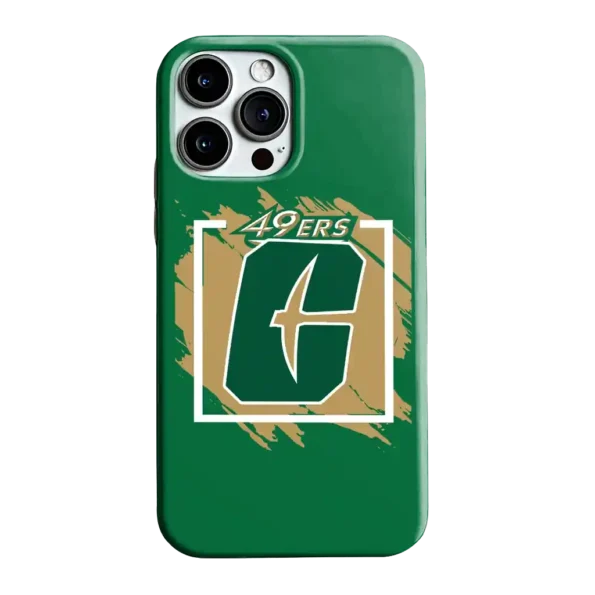 charlotte 49ers brush square green phone case best selling