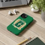 charlotte-49ers-brush-square-green-phone-case-best-selling.webp