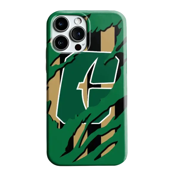 charlotte 49ers claw scar green black phone case best selling