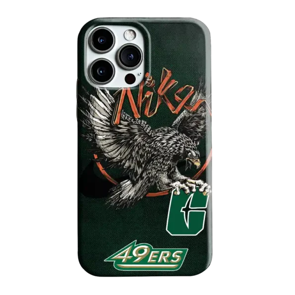 charlotte 49ers eagle soar green phone case best selling