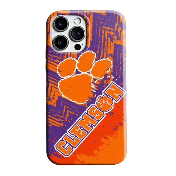 clemson tigers abstract zigzag orange phone case best selling