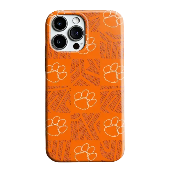 clemson tigers chevron squares orange phone case best selling