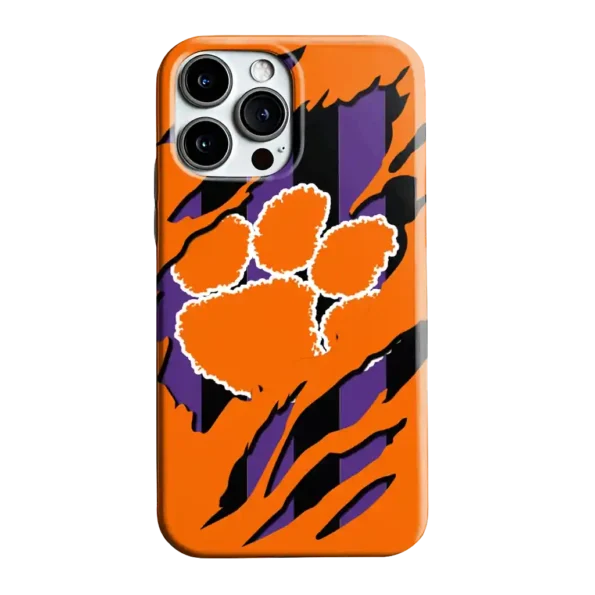 clemson tigers claw scar orange black phone case best selling