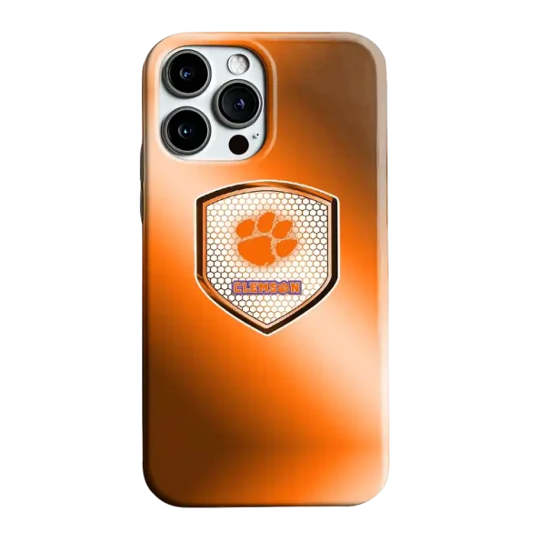 clemson tigers shield mesh orange phone case best selling