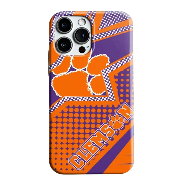 clemson tigers star outline orange phone case best selling