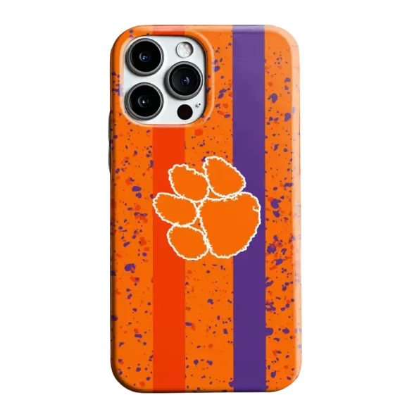 clemson tigers textured stripe orange phone case best selling