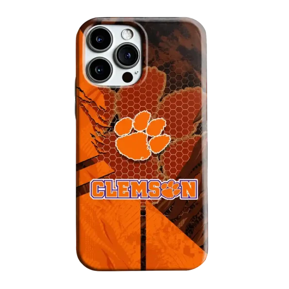 clemson tigers web overlay orange phone case best selling