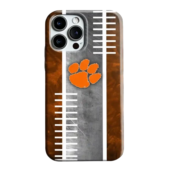 clemson tigers yard markers orange gray phone case best selling