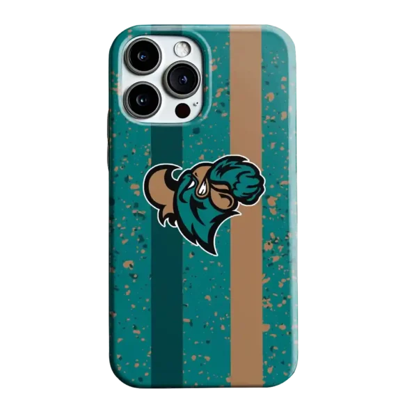 coastal carolina chanticleers textured stripe green phone case best selling