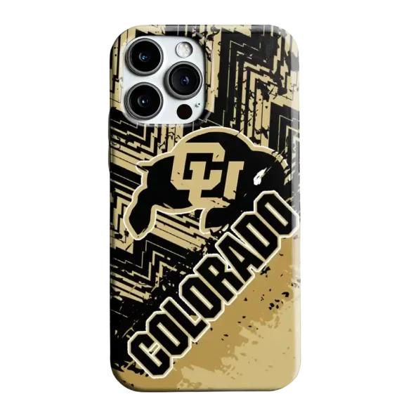 colorado buffaloes abstract zigzag gold phone case best selling