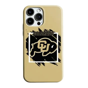 Colorado Buffaloes Brush Square Gold Phone Case