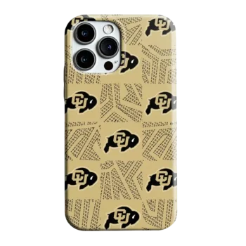 Colorado Buffaloes Chevron Squares Gold Phone Case