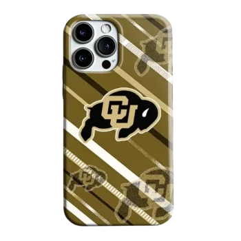 Colorado Buffaloes Linear Stripes Gold Phone Case