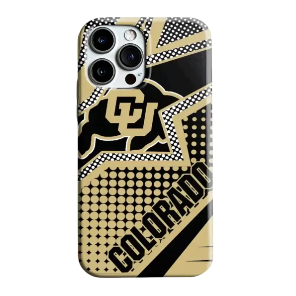 colorado buffaloes star outline gold phone case best selling