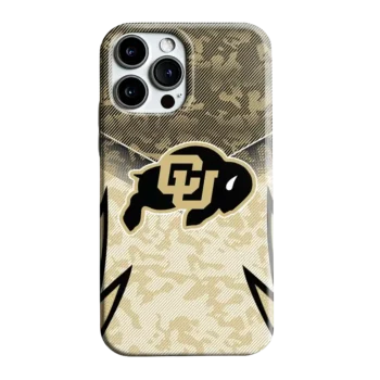 Colorado Buffaloes Striped Overlay Gold Phone Case