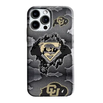 Colorado Buffaloes Superman Emblem Burst Gray Phone Case