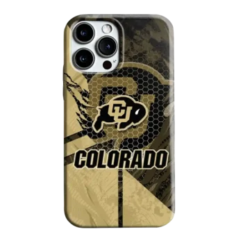 Colorado Buffaloes Web Overlay Gold Phone Case