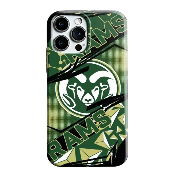 colorado state rams jagged flash green black phone case best selling