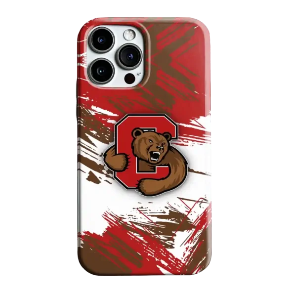 cornell big red brushstroke clash red white phone case best selling