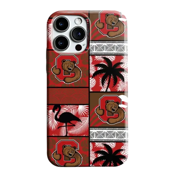 cornell big red flamingo palm trees red phone case best selling