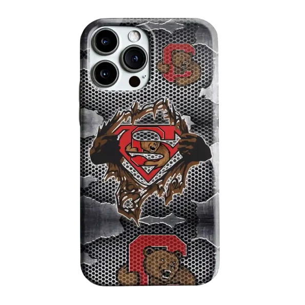 cornell big red superman emblem burst gray phone case best selling