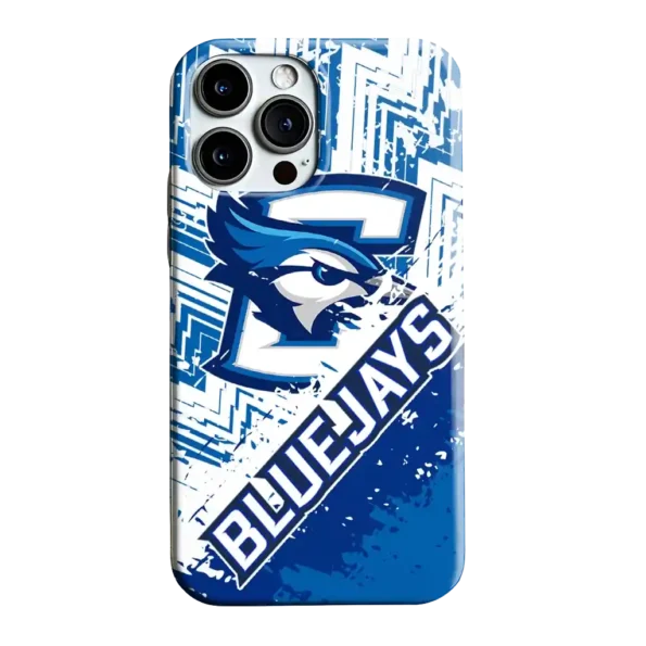 creighton bluejays abstract zigzag blue phone case best selling