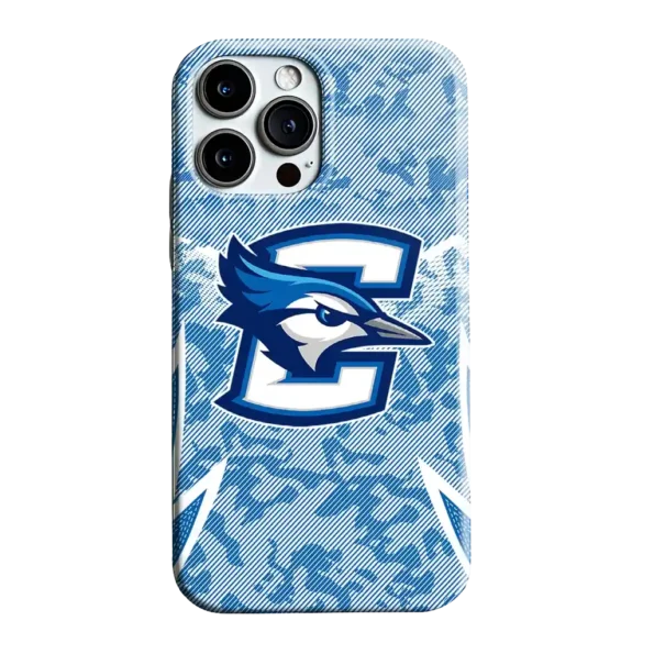 creighton bluejays striped overlay blue phone case best selling