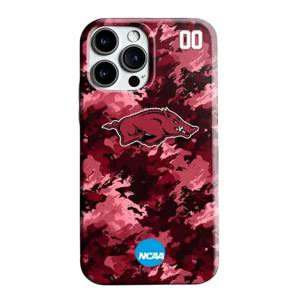 custom arkansas razorbacks camo abstract red phone case best selling