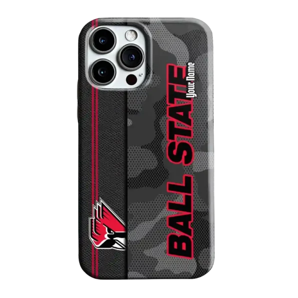 custom ball state cardinals camouflage stealth red gray phone case best selling