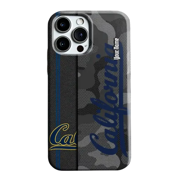 custom california golden bears camouflage stealth blue gray phone case best selling